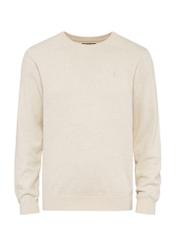 Beige cotton men's sweater SWEMT-0114A-80(Z25) - front product view on white background.