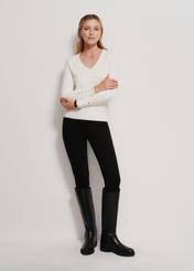 Cream women's sweater SWEDT-0212A-12(Z25)