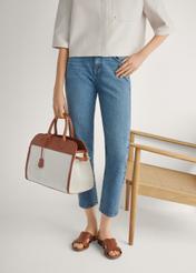 Women's leather mules in cognac color BUTYD-1064A-1F(W26)