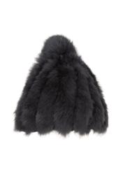 Women's grey fur cap CZADF-0034-94(Z24)-02