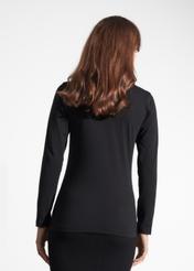 Women's black long sleeve blouse LSLDT-0038-99(KS)-02