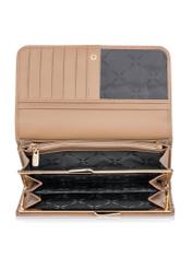 Large beige leather women's wallet PORES-0831-81(W23)-06