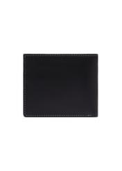 Black men's leather wallet PORMS-0699-99(Z26), product view from the back on a light background.