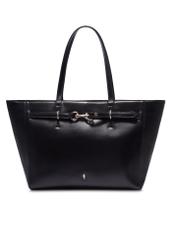 Women's shopper bag in black TOREC-1340-99(Z26), front view of the product on a white background.