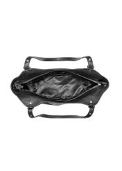 Black leather large women's handbag TORES-1042D-99(Z25), product view inside on white background.