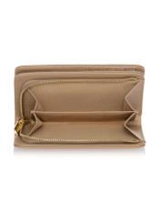 Beige women's wallet with monogram POREC-0348-81(Z24)-05