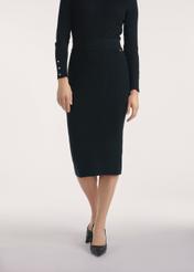 Black women's midi skirt SPCDT-0094-99(Z24)