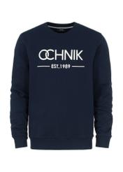 Navy blue men's sweatshirt with logo BLZMT-0058-69(W23)-03