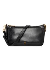Black women's shoulder bag TOREC-1245-9F(Z26), front view on a white background.