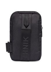Men's black waist bag TORMN-0426-99(Z26) - front product view, on white background.
