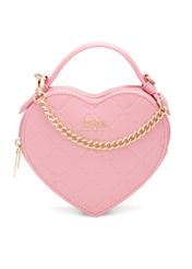 Pink heart-shaped handbag TOREC-1154-5B(W26), product view from the front on a white background.