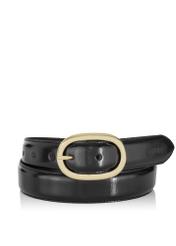 Women's black leather belt PASDS-0282-99(Z23)-01