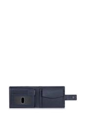 Men's navy blue leather wallet PORMS-0011-69(W24)-03