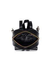 Black women's crocodile-effect leather backpack TORES-1323-9G(Z26), interior view, on a white background.