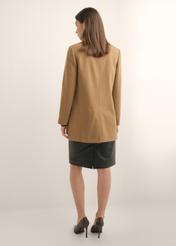 Women's wool coat in camel color PLADT-0071-1K(Z26)