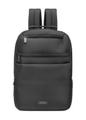Black men's backpack TORMN-0368-99(Z25), product view from the front on a white background.