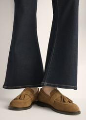 Women's suede moccasins in cognac color BUTYD-1331-1F(Z26)