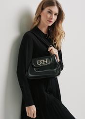 Black leather shoulder bag TORES-0995-99(W24)-02