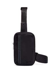 Men's black waist bag TORMN-0426-99(Z26) - product view from above, on a white background.