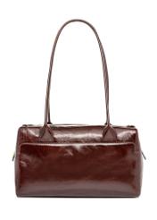 Women's leather burgundy shoulder bag TORES-1392-4E(Z26) - front product view, on a white background.