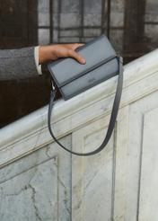 Graphite smooth women's handbag TORES-1437-9D(Z26)