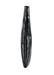 Black glossy pouch TOREC-1114-99(Z25), side view of the product on a white background.