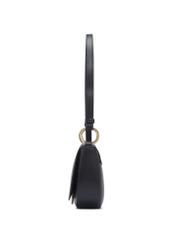 Black women's shoulder bag TOREC-1377-99(Z26) - side view of the product, on a white background.