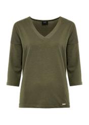 Khaki women's blouse BLUDT-0156-55(W25)-04