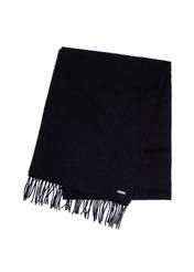 Men's navy blue wool scarf SZAMT-0034-69(Z23)-02