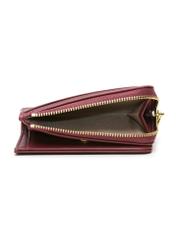 Burgundy small women's wallet POREC-0400A-49(Z25), product view from above on a white background.