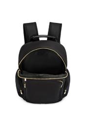 Black large women's backpack TOREN-0321-99(Z25), product view from above on a white background.