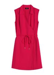 Women's fuchsia dress SUKDT-0278-5E(W26), front product view, on white background.