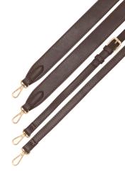 Chocolate women's messenger bag TOREC-0930B-89(Z25), view of the bag's straps on a white background.