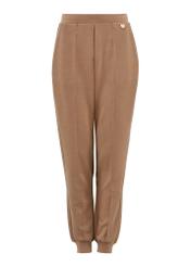 Women's camel colored joggers with halterneck SPODT-0089-24(W24)-03