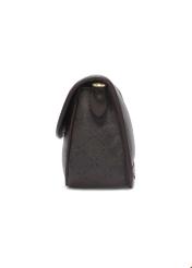 Brown messenger bag with monogram TOREC-1300-1P(Z26), side view of the product on a white background.