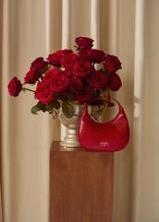 Red leather hobo bag TORES-1216-4B(W26)