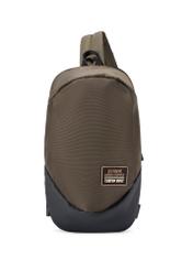 Men's khaki shoulder bag TORMN-0416-8D(W26) - front product view, on white background.