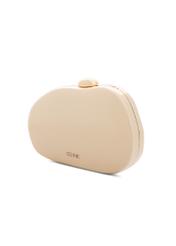 Gold oval small women's handbag TOREC-1211-2X(W26) - diagonal product view, on a white background.