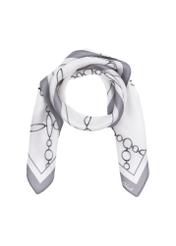 Women's scarf with chain motif SZADT-0229-0P(Z26) - front product view, on a white background.