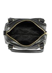 Black leather women's handbag TORES-1183-99(Z25), product view from the inside on a white background.