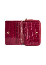 Pink croco women's wallet PORES-0888B-31(Z25), product view from the inside on a white background.