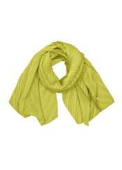 Women's lime green scarf with crinkle SZADT-0157-52(W24)-04