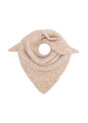Beige women's alpaca wool scarf SZADT-0223-1B(Z26), front product view on white background.