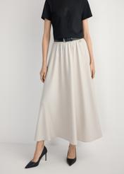 Beige midi skirt SPCDT-0125-1A(W26)