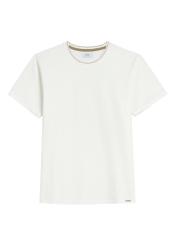 Men's white cotton T-shirt TSHMT-0150-0B(W26), front product view on white background.