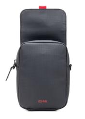 Men's small black messenger bag TORMN-0399-9J(W26), front product view on white background.