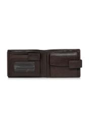 Leather clasp brown men's wallet PORMS-0606-89(W24)-04