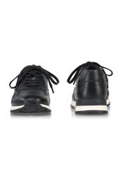 Black leather men's sneakers BUTYM-0480-99(Z24)