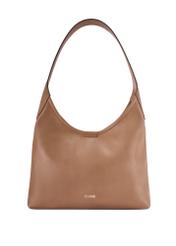 Camel medium women's handbag TOREC-1200-1D(W26), product view from the front on a white background.