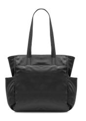 Nylon women's handbag with pouch TOREN-0326-99(Z25), back view of the product on a white background.